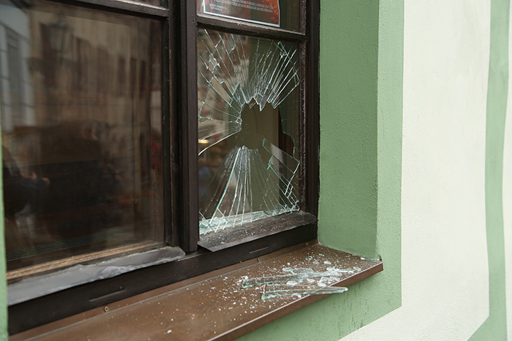 A2B Glass are able to board up broken windows while they are being repaired in Weston Super Mare.